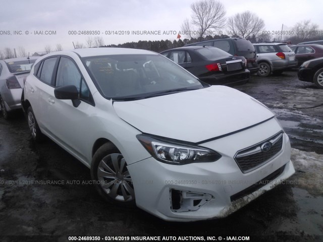 4S3GTAA63J3721783 - 2018 SUBARU IMPREZA WHITE photo 1