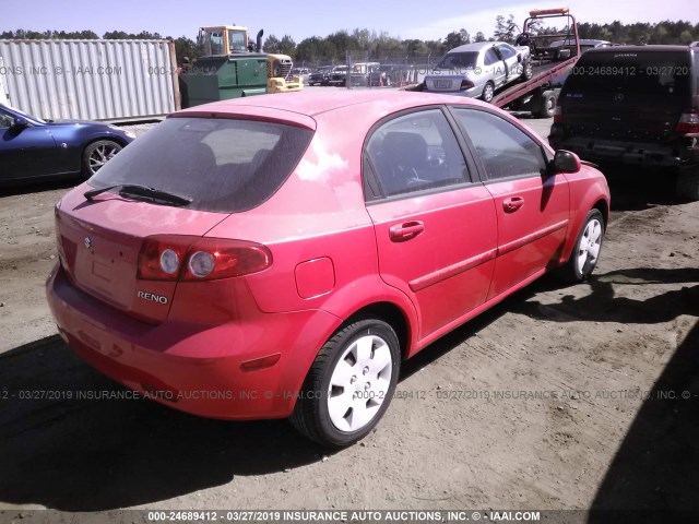 KL5JD66Z66K250752 - 2006 SUZUKI RENO RED photo 4