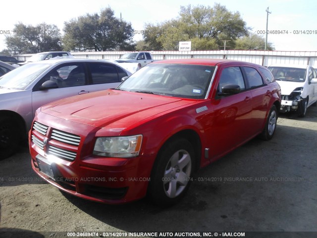 2D4FV47TX8H148122 - 2008 DODGE MAGNUM RED photo 2