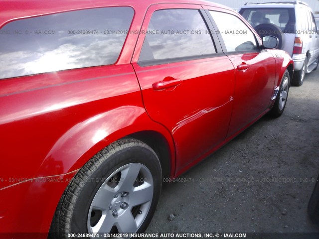 2D4FV47TX8H148122 - 2008 DODGE MAGNUM RED photo 6