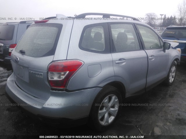 JF2SJABC4GH441856 - 2016 SUBARU FORESTER 2.5I SILVER photo 4