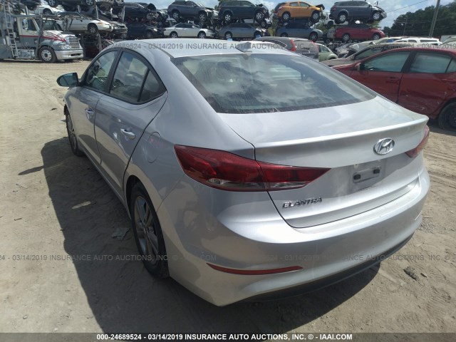 5NPD84LF1HH145483 - 2017 HYUNDAI ELANTRA SE/VALUE/LIMITED SILVER photo 3