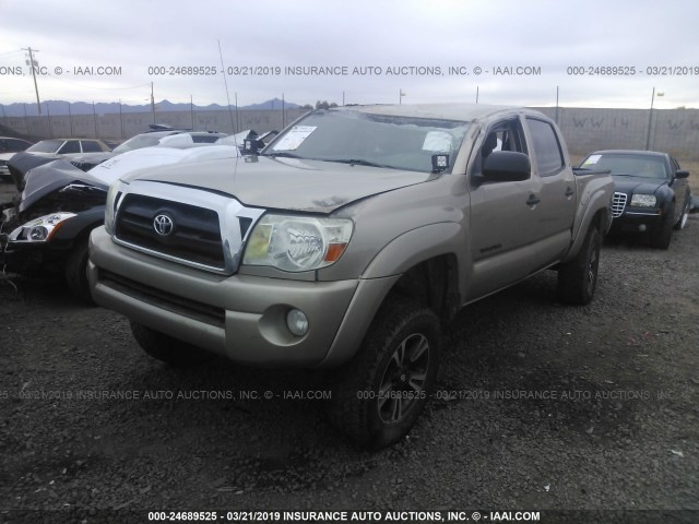 5TEJU62N56Z207299 - 2006 TOYOTA TACOMA DOUBLE CAB PRERUNNER TAN photo 2
