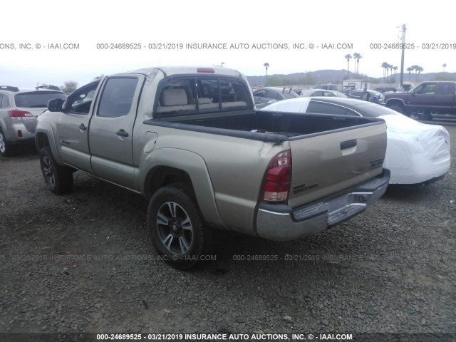 5TEJU62N56Z207299 - 2006 TOYOTA TACOMA DOUBLE CAB PRERUNNER TAN photo 3