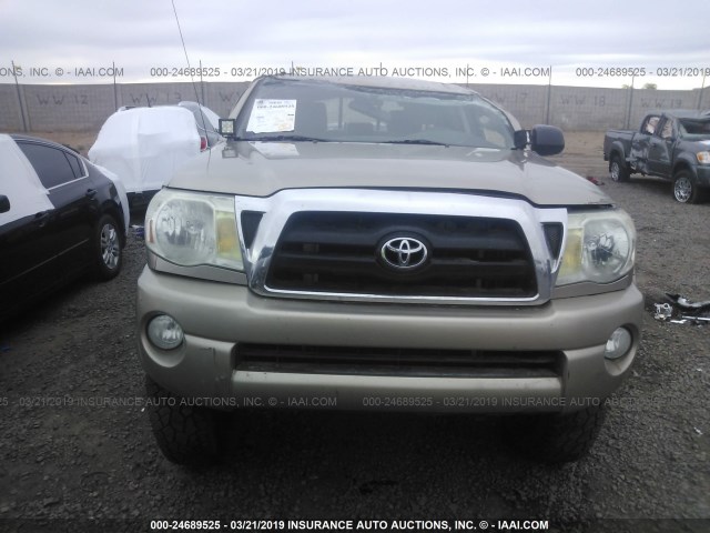 5TEJU62N56Z207299 - 2006 TOYOTA TACOMA DOUBLE CAB PRERUNNER TAN photo 6