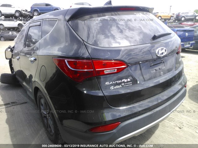 5XYZU3LB3DG008362 - 2013 HYUNDAI SANTA FE SPORT  BLACK photo 3