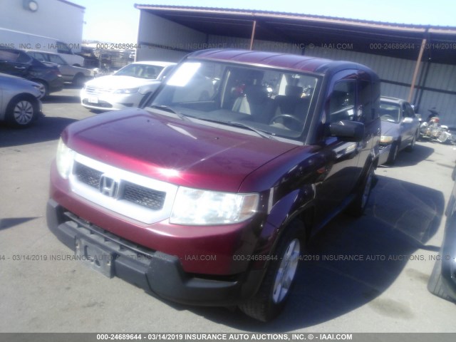 5J6YH18709L001836 - 2009 HONDA ELEMENT EX RED photo 2