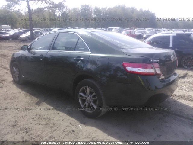 4T1BF3EK7BU615655 - 2011 TOYOTA CAMRY SE/LE/XLE 绿色 照片 3