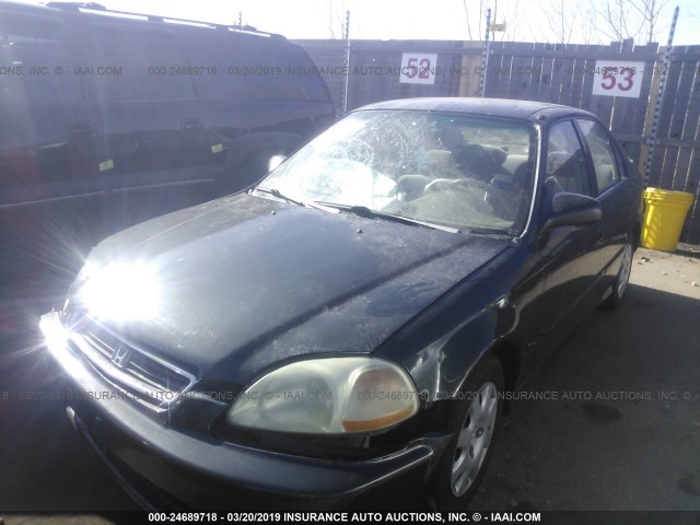 2HGEJ6628WH504235 - 1998 HONDA CIVIC DX BLACK photo 2