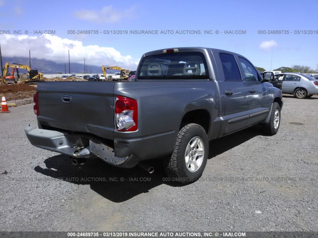 1D7HE48N15S246312 - 2005 DODGE DAKOTA QUAD SLT GRAY photo 4