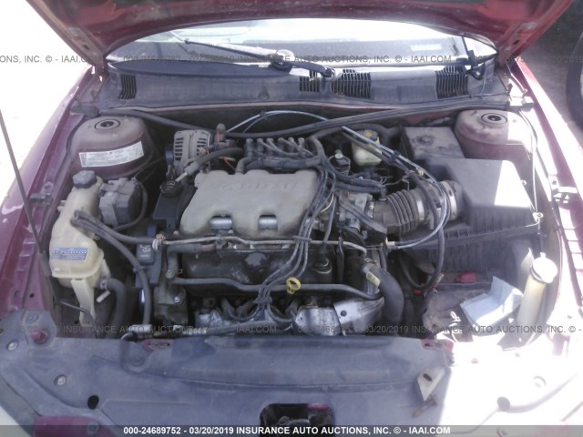 1G2NE52E95M152800 - 2005 PONTIAC GRAND AM SE RED photo 10