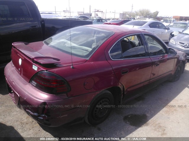 1G2NE52E95M152800 - 2005 PONTIAC GRAND AM SE RED photo 4