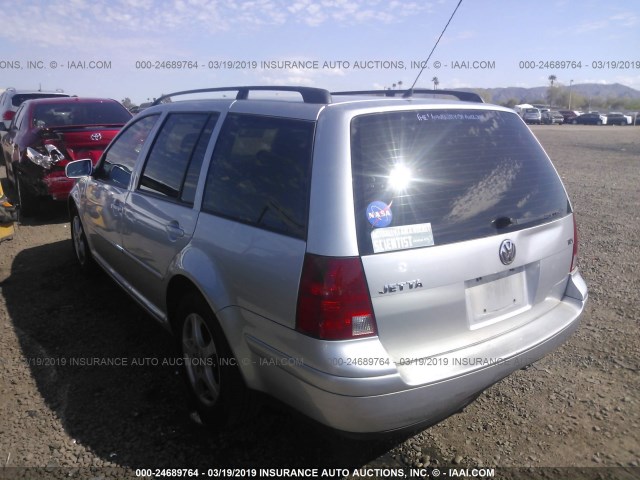 WVWSP61J72W336260 - 2002 VOLKSWAGEN JETTA GLS TDI SILVER photo 3