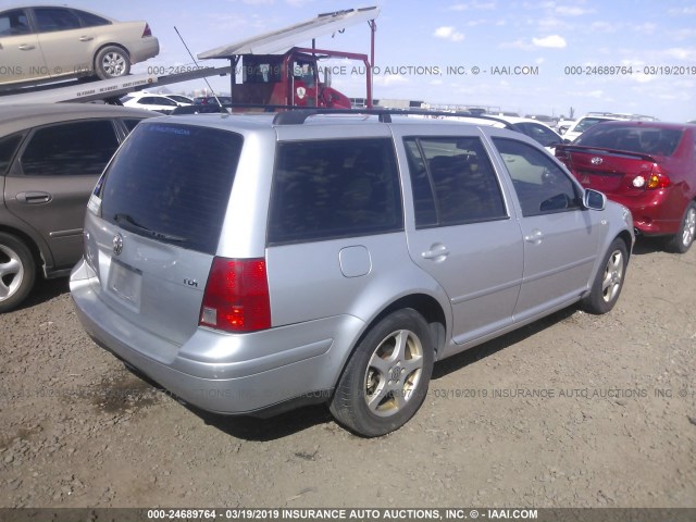 WVWSP61J72W336260 - 2002 VOLKSWAGEN JETTA GLS TDI SILVER photo 4