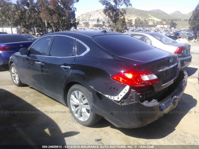 JN1BY1APXBM321299 - 2011 INFINITI M37 BLACK photo 3