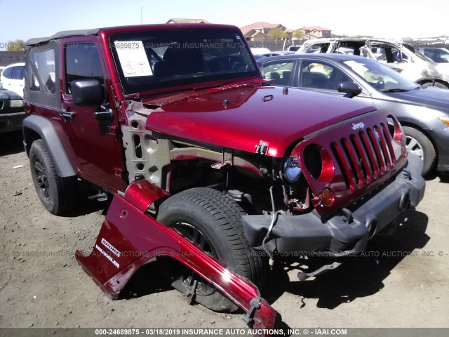 1C4AJWAG1CL279476 - 2012 JEEP WRANGLER SPORT RED photo 1