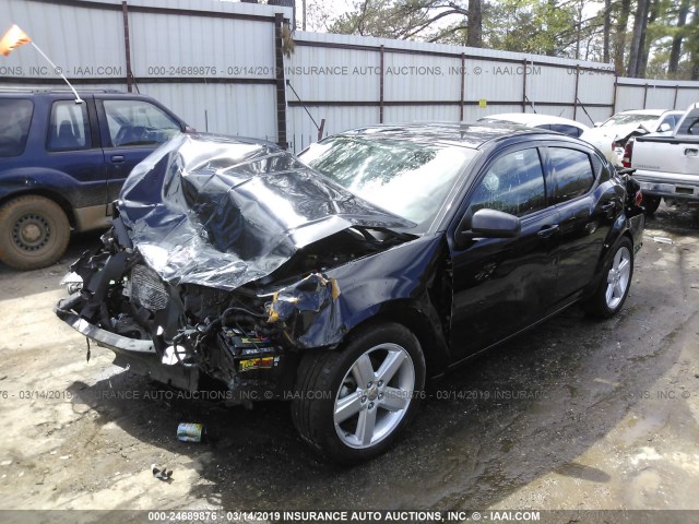 1B3BD1FB4BN622605 - 2011 DODGE AVENGER MAINSTREET BLACK photo 2