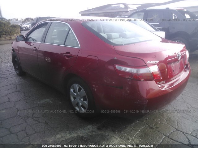 4T1BE46K87U146980 - 2007 TOYOTA CAMRY NEW GENERAT CE/LE/XLE/SE BURGUNDY photo 3