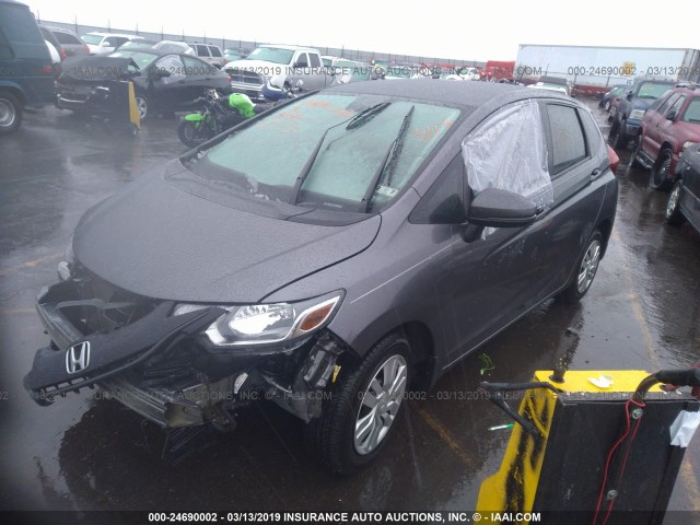 3HGGK5H55FM771454 - 2015 HONDA FIT LX GRAY photo 2