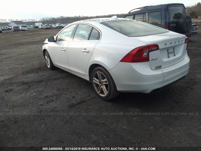 YV1612FS1E2285521 - 2014 VOLVO S60 T5 WHITE photo 3