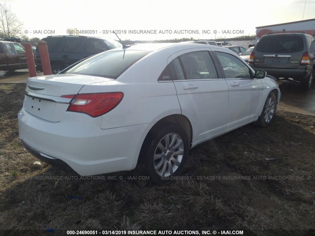 1C3CCBBB1DN515715 - 2013 CHRYSLER 200 TOURING WHITE photo 4