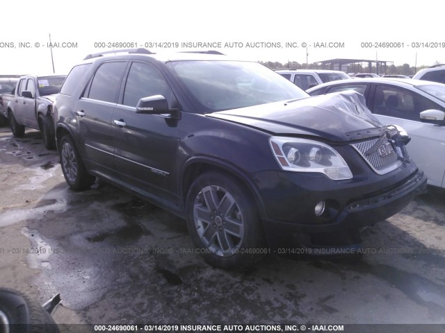 1GKKRTED7BJ325919 - 2011 GMC ACADIA DENALI BLACK photo 1