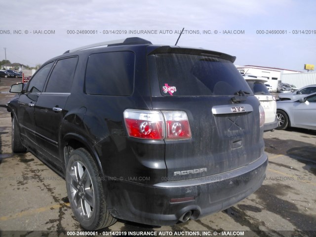 1GKKRTED7BJ325919 - 2011 GMC ACADIA DENALI BLACK photo 3