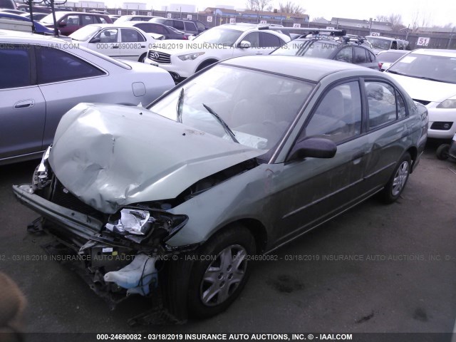 1HGES16364L003076 - 2004 HONDA CIVIC DX VP Yaşıl foto 2