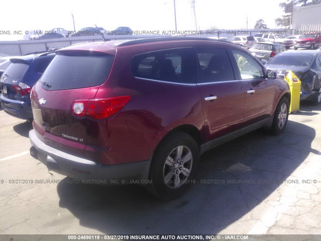 1GNLVFEDXAS140163 - 2010 CHEVROLET TRAVERSE LT BURGUNDY photo 4