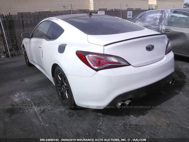 KMHHT6KD2DU106442 - 2013 HYUNDAI GENESIS COUPE 2.0T WHITE photo 3