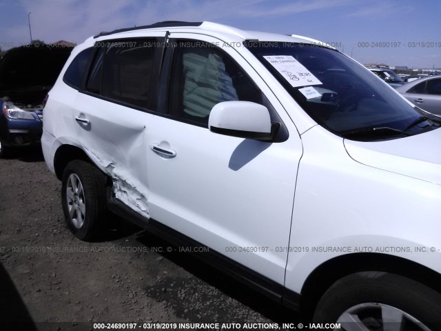 5NMSH73E07H057584 - 2007 HYUNDAI SANTA FE SE/LIMITED WHITE photo 6