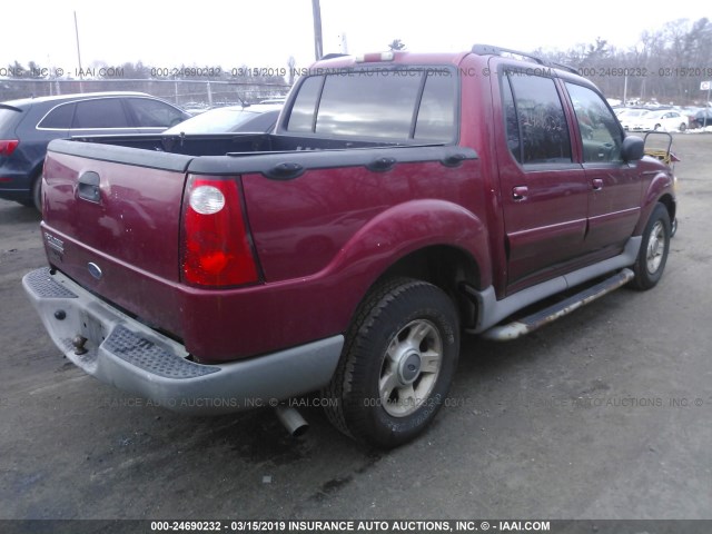 1FMZU77E43UA71507 - 2003 FORD EXPLORER SPORT TR  RED photo 4