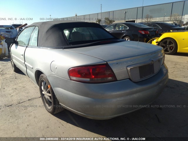 1C3EL65R62N260713 - 2002 CHRYSLER SEBRING LIMITED Light Blue photo 3