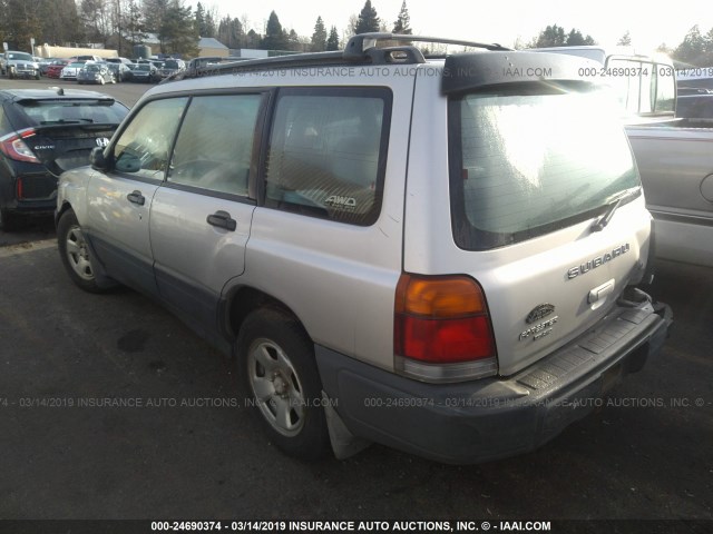 JF1SF6357YG730191 - 2000 SUBARU FORESTER L SILVER photo 3