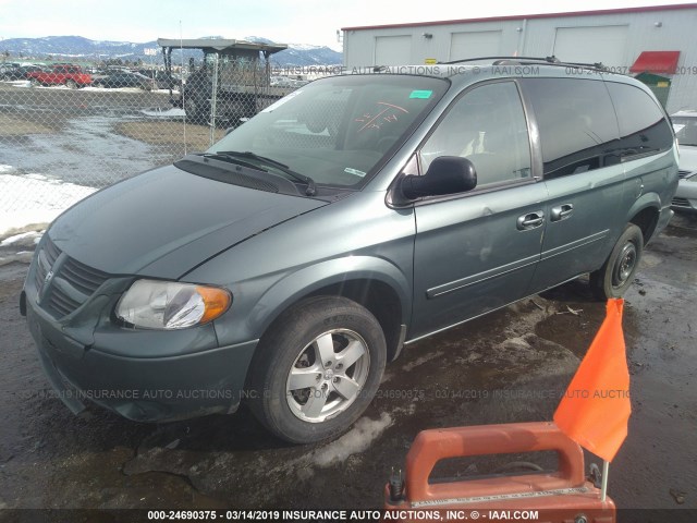 2D4GP44L16R694267 - 2006 DODGE GRAND CARAVAN SXT BLUE photo 2