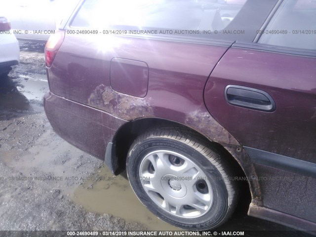 4S3BH635217310770 - 2001 SUBARU LEGACY L MAROON photo 6