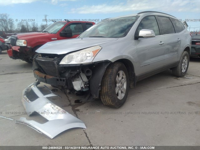 1GNER23D99S129997 - 2009 CHEVROLET TRAVERSE LT SILVER photo 2