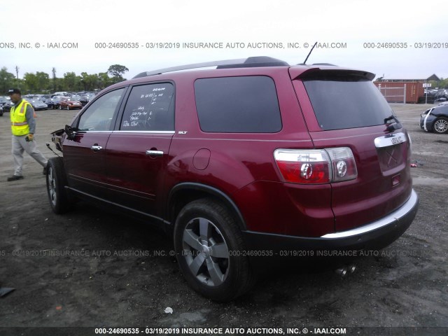 1GKKVRED8CJ372456 - 2012 GMC ACADIA SLT-1 RED photo 3