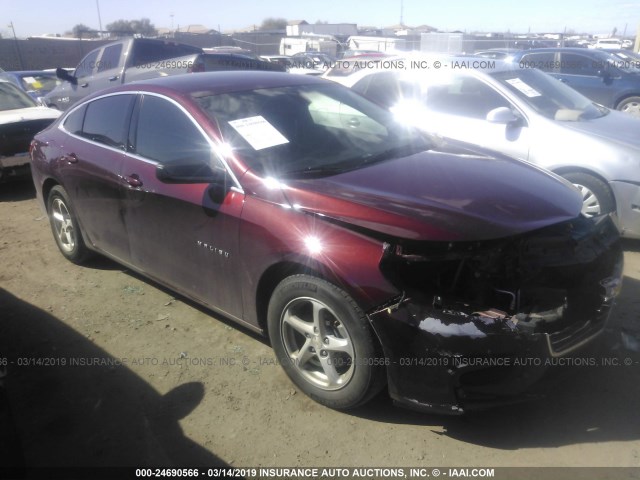 1G1ZB5ST4GF218092 - 2016 CHEVROLET MALIBU LS RED photo 1