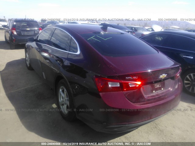 1G1ZB5ST4GF218092 - 2016 CHEVROLET MALIBU LS RED photo 3