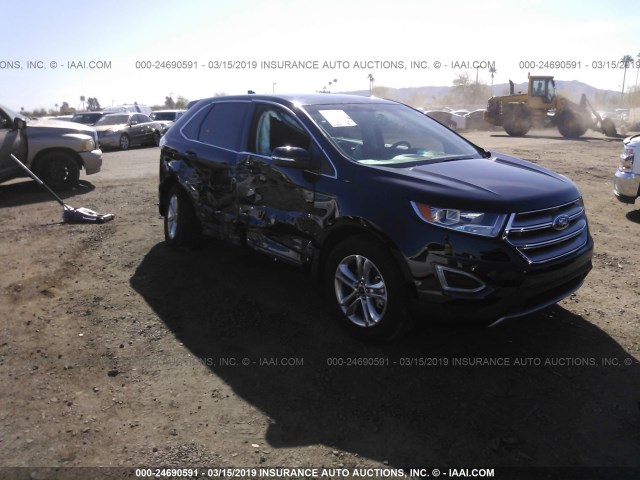 2FMPK3J89HBC65634 - 2017 FORD EDGE SEL BLACK photo 1