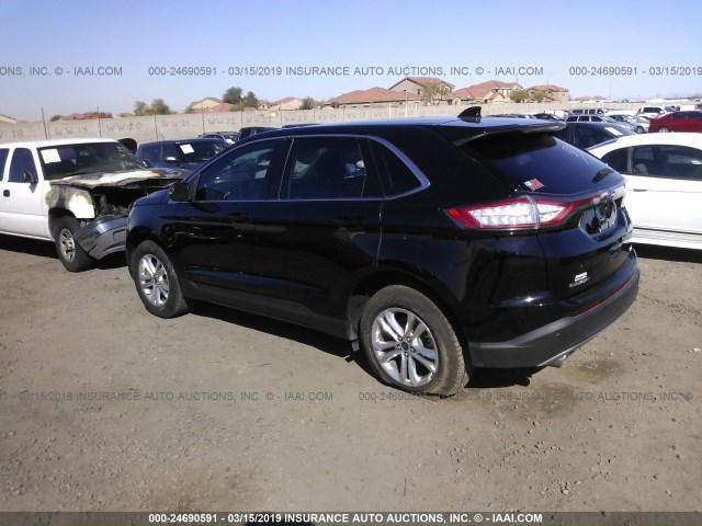 2FMPK3J89HBC65634 - 2017 FORD EDGE SEL BLACK photo 3