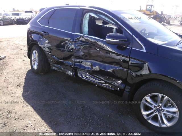 2FMPK3J89HBC65634 - 2017 FORD EDGE SEL BLACK photo 6