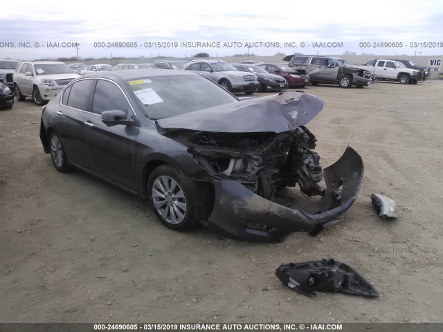 1HGCR2F87DA053405 - 2013 HONDA ACCORD GRAY photo 1