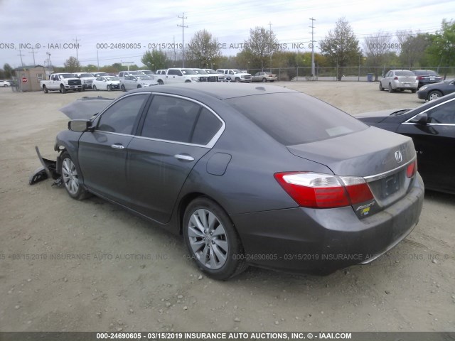 1HGCR2F87DA053405 - 2013 HONDA ACCORD GRAY photo 3