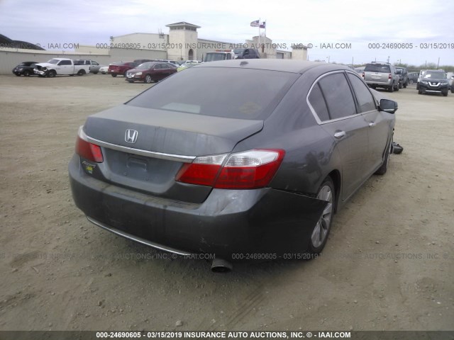 1HGCR2F87DA053405 - 2013 HONDA ACCORD GRAY photo 4