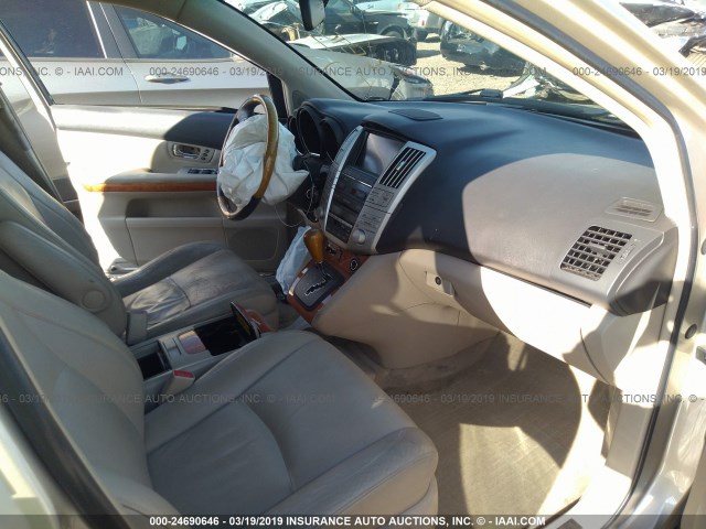 JTJHW31U272019035 - 2007 LEXUS RX 400H TAN photo 5