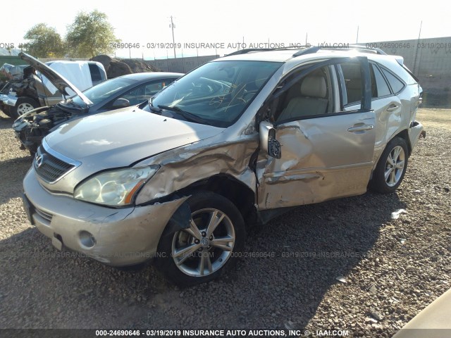 JTJHW31U272019035 - 2007 LEXUS RX 400H TAN photo 6