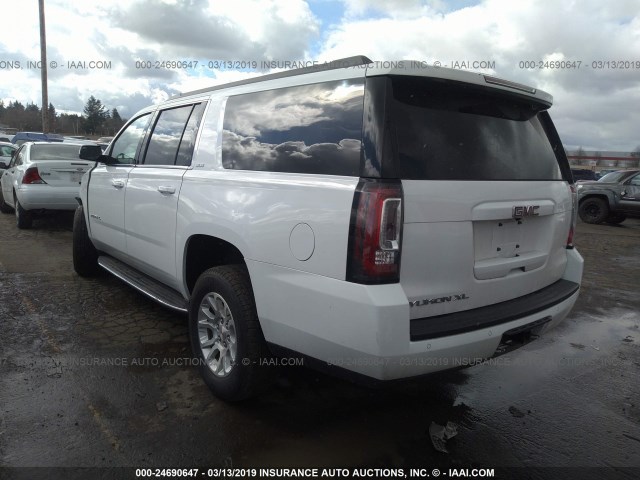 1GKS2FKC4HR196419 - 2017 GMC YUKON XL K1500 SLE WHITE photo 3