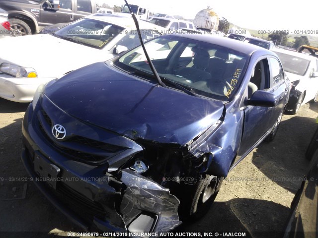 2T1BU4EE7BC536686 - 2011 TOYOTA COROLLA S/LE BLUE photo 2